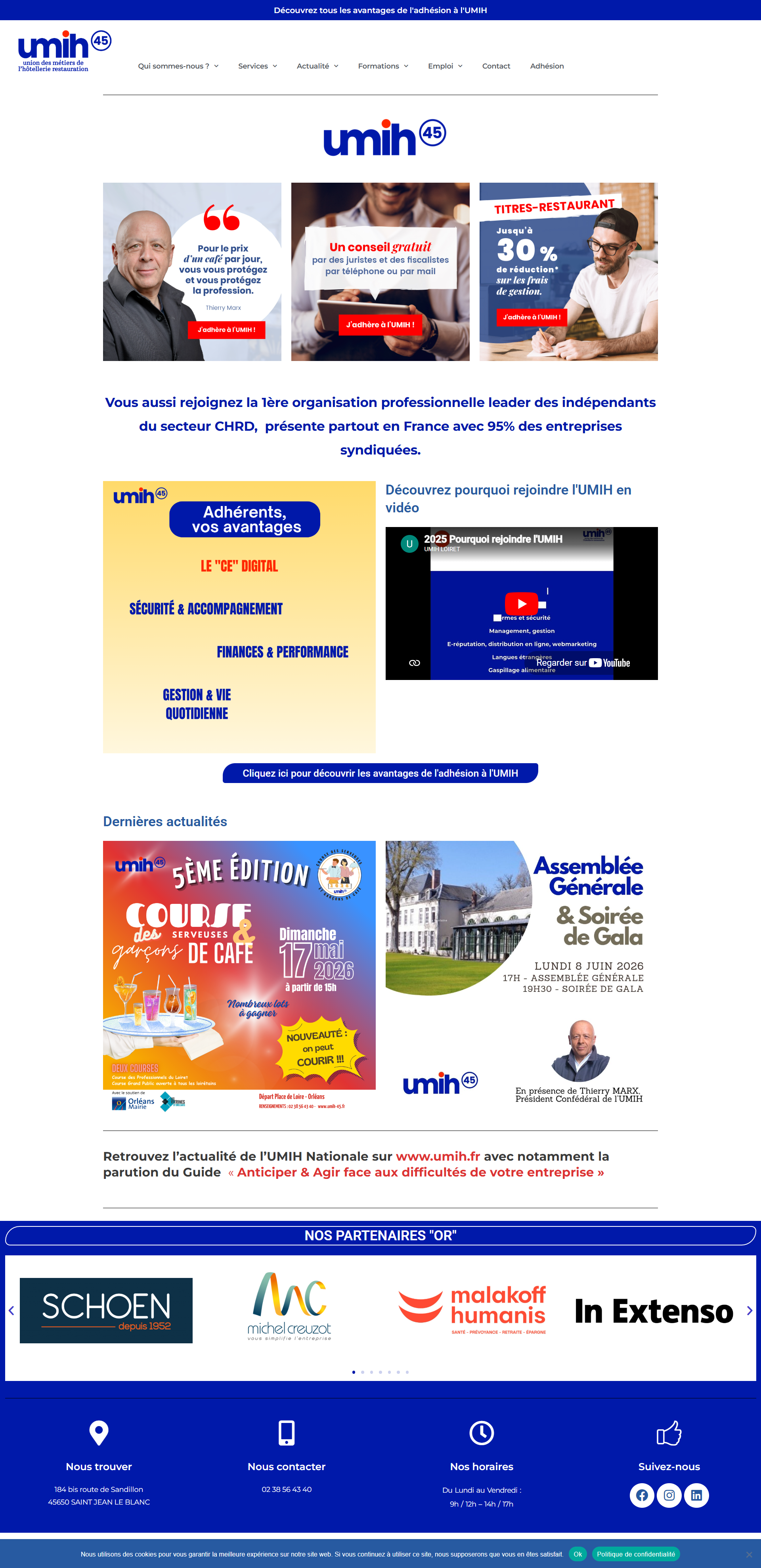 Création de site internet Wordpress - UMIH 45