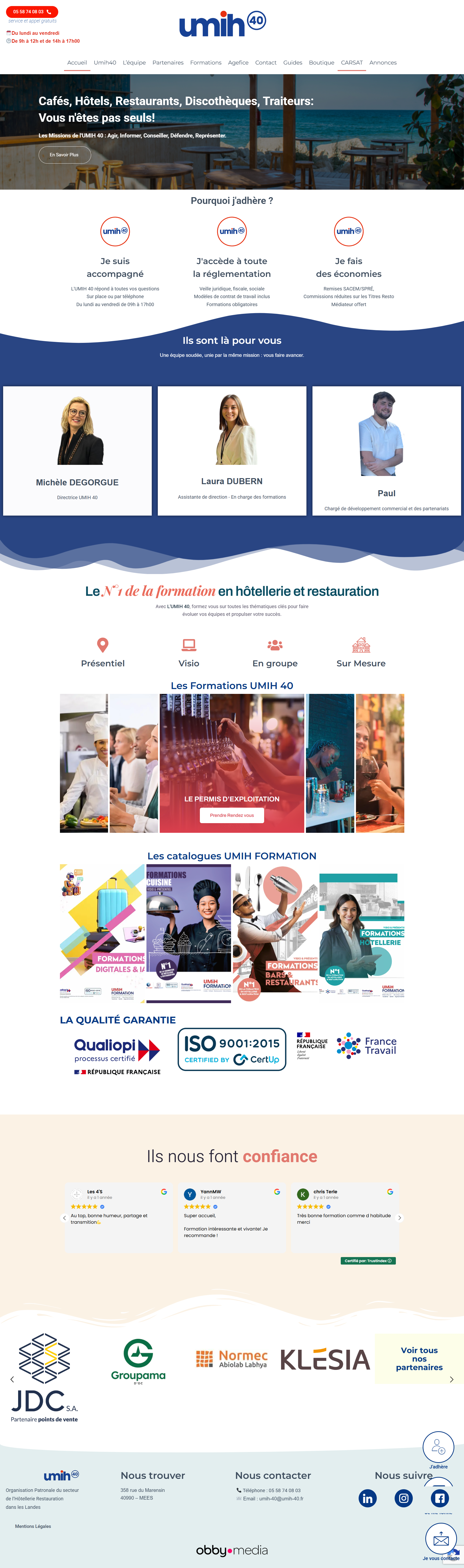 Création de site internet Wordpress - umih40